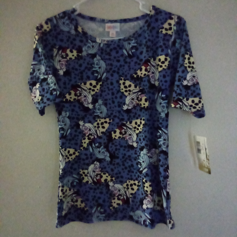Lularoe Disney 101 Dalmations Cruella DeVille Shirt XS NWT